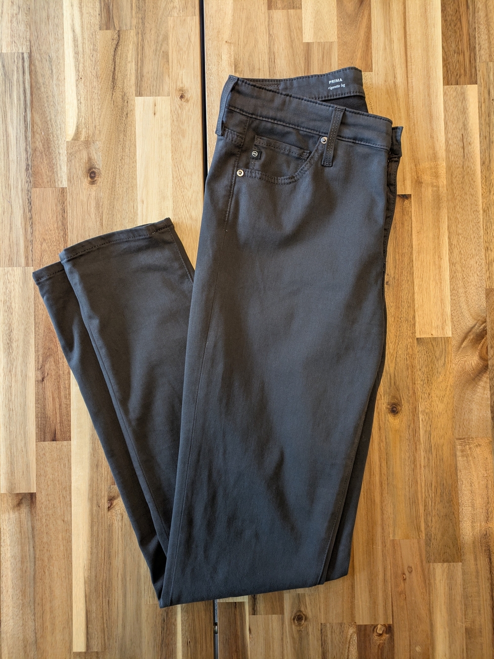 AG Adriano Goldschmied Prima Cigarette Leg Jeans / Pants Dark Grey Sz 28 R